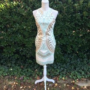 Awesome beaded dress.